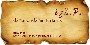 Ábrahám Patrik névjegykártya